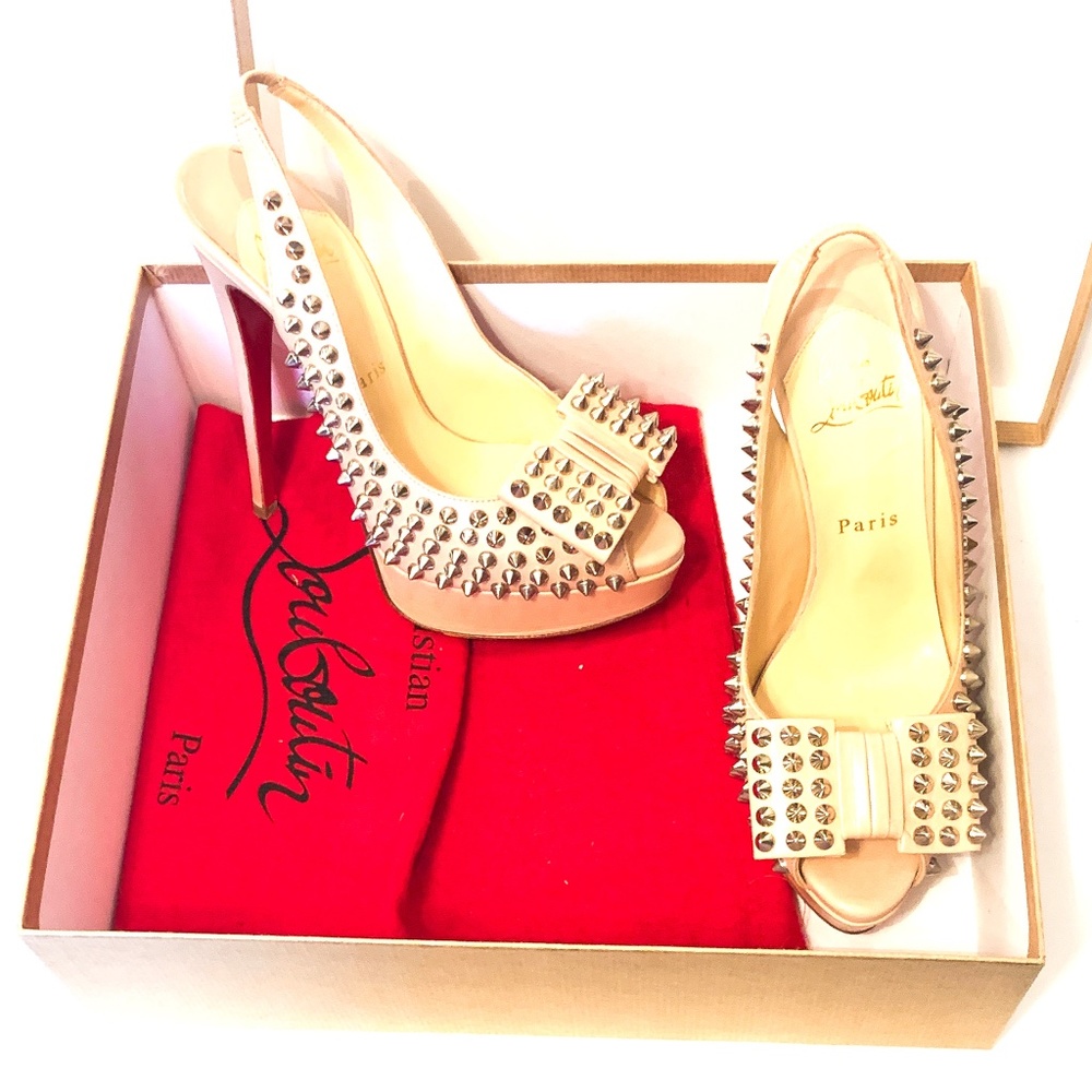 Christian Louboutin stud slingback heel red bottom